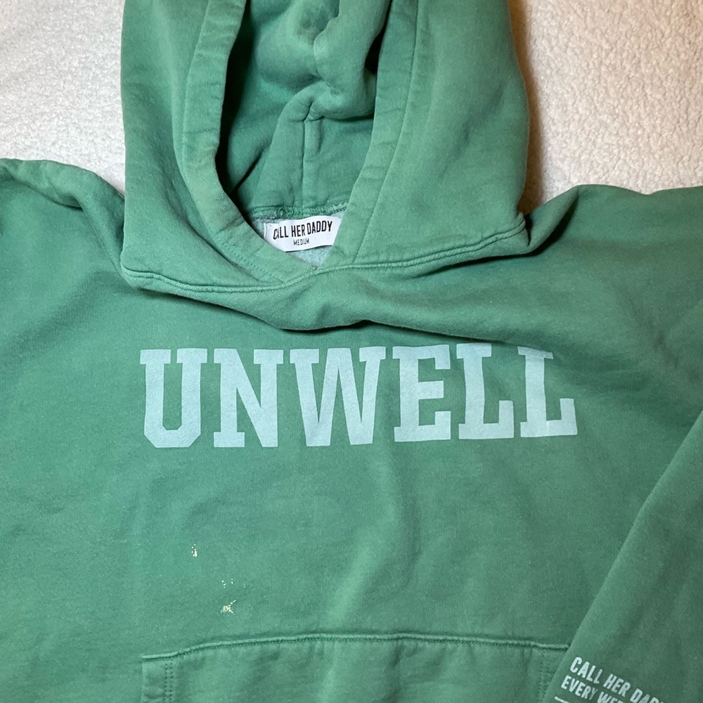 Alex Cooper Call Her Daddy ‘Unwell’ Green Hoodie - Picture 4 of 11